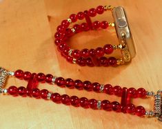 Apple Watch Band Watch Band for Apple Watch White Pearl | Etsy Elegant Adjustable Apple Watch Band For Gift, Elegant Adjustable Apple Watch Band As Gift, Elegant Adjustable Apple Watch Band Gift, Red Bracelet Strap Watch Band As Gift, Red Apple Watch Band With Bracelet Strap, Red Apple Watch Band Bracelet Strap, Red Bracelet Strap Apple Watch Band, Red Rectangular Bracelet Strap Apple Watch Band, Beaded Apple Watch Band Gift