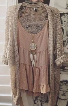 Layering Cardigan, Boho Styl, Estilo Hippie, Mode Boho, Bohol, Boho Chic Outfits, Skirt Maxi, Styl Boho