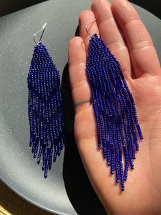 Red/blue/green Beaded Earrings Bright Shining Earrings Fringe - Etsy Ukraine Green Beaded Earrings, Long Beaded Earrings, Earrings Elegant, Earrings Long, Red Blue Green, Seed Bead Earrings, Bead Earrings, Elegant Earrings, Long Earrings