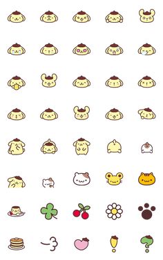 an image of some cute emoticions on a white background with the same emotication