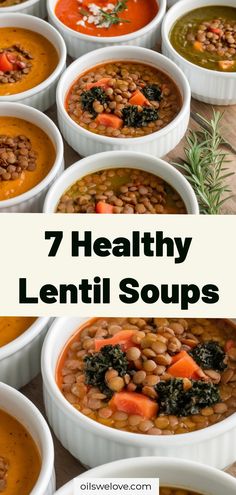 7 Healthy Lentil Soups to Warm Your Soul! Discover delicious and nutritious recipes packed with protein and fiber. Perfect for a cozy night in or meal prep. #HealthyEating #LentilSoup #NutritiousMeals #WarmAndCozy #MealPrepIdeas Lentil Soups, Vegetarian Lentil Soup, Food That Causes Inflammation, Slow Cooker Lentils, Vegan Lentil Soup, Chia Seed Recipes, Red Lentil Soup, Fall Soups, Winter Soups