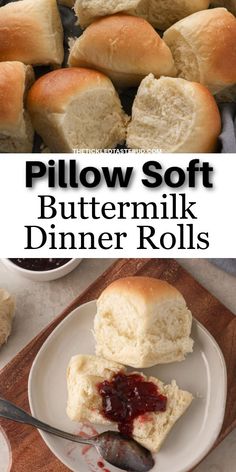 BUTTERMILK DINNER ROLLS Quick Dinner Rolls, No Yeast Dinner Rolls, Fluffy Dinner Rolls, Christmas Dinners, Homemade Bread Easy, Buttermilk Recipes