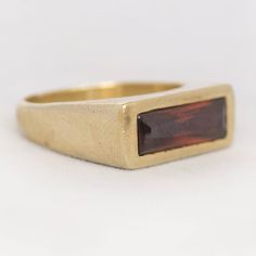 14k Solid Gold Unisex Garnet Ring, Signet Garnet Ring, 14k Gold Garnet Ring, Men Signet Ring, Unisex Garnet Ring, Gold Signet Unique Ring Modern Signet Ring With Rectangular Stone For Formal Occasions, Yellow Gold Ruby Signet Ring With Polished Finish, Classic Ruby Ring With Polished Rectangular Finish, Classic Ruby Ring With Rectangular Polished Finish, Classic Rectangular Ruby Ring With Polished Finish, Modern Yellow Gold Ruby Ring For Formal Occasions, Modern Yellow Gold Ruby Ring For Formal Events, Ruby Signet Ring For Formal Occasions, Ruby Signet Ring Fine Jewelry For Formal Events