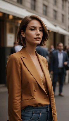 Austrian woman with blunt cut brown hair Layers For Volume, Short Hair Color, Hair Game, Cool Hair Color, Bobs Haircuts, Bob Hairstyles