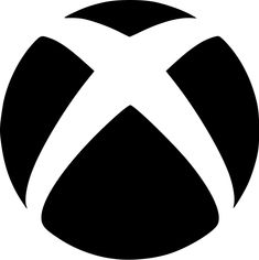 the xbox logo in black and white with an x on it's center corner