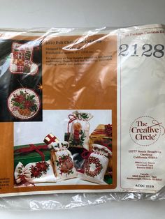 the cross stitch christmas collection is in its package