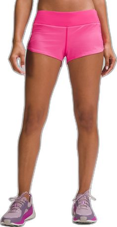 Pink Functional Activewear By Lululemon, Pink Functional Lululemon Activewear, Pink Summer Activewear By Lululemon, Pink Lululemon Activewear For Workout, Lululemon Pink Workout Activewear, Lululemon Moisture-wicking Nylon Shorts, Stretch Nylon Lululemon Shorts, Lululemon Nylon Moisture-wicking Shorts, Lululemon Casual Nylon Athletic Shorts