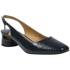 The Taveta In Navy Blue And In Size 12 WW Is A Stylish Sling Back Heel To Make A Statement For Any Occasion. Shop All Shoe Styles At The Official J. Renee Site! Bold Shoes, Lizard Print, Preppy Shoes, Kitten Heel Shoes, Womens Pumps, Rollerball Perfume, Low Heel Shoes, Low Block Heels, Sling Back