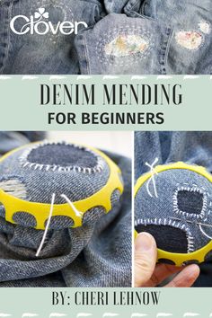 the cover of denim mending for beginners