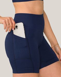 Offering a complete range of motion and reliable seamless support, these flattering navy seamless pocket shorts for women will inspire you to go far. This style of navy seamless pocket shorts runs small. Please consider sizing up. Pocket Shorts, In Logo, Shorts For Women, Sports Blazer, Made Clothing, Inspiration For Kids, Tie And Pocket Square, Range Of Motion, Toddler Girl Outfits