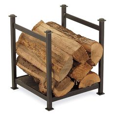 Pilgrim 14 Vintage Iron Craftsman Wood Holder Indoor Log Storage, Indoor Firewood Rack, Craftsman Frames, Firewood Storage Indoor, Craftsman Fireplace, Firewood Racks, Log Carrier, Firewood Holder, Wood Holder