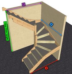 Staircase Diy, Winder Staircase, Attic Balcony, Staircase Kits, Attic Staircase