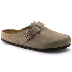 Boston Soft Footbed Suede Leather Boston Soft Footbed, Birkenstock Styles, Birkenstock Women, Calf Muscles, Birkenstock Boston, Zermatt, Birkenstock Boston Clog, Leather Clogs, Reykjavik