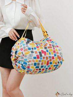 BirdinBag - Portable Foldable Travel Bag: Practical Multi-functional Shopping and Stuff Bag Foldable Travel Bag, Stuff Bag, Textures Patterns, Travel Bag, 20 Cm, Bag Lady, Swimming, Lingerie, Zipper