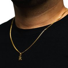 18K Gold Old English Initial Letter Charm on a 2mm Cuban Link Chain All pendants in stock :) This piece is also available in gold / black in our store - Made from Recycled Stainless Steel  - 18K Gold PVD Plating - No tarnishing - No fading  - Hypoallergenic  - Safe to wear in water - Chain is 20" & 2mm Thick  | Available to purchase with or without a chain - you can also choose other lengths. If you require a 5cm extension cable please leave a note with the order. - Letters A - Z Available There Chain With Pendant Gold, Chain Size Chart, Chain With Pendant, Etsy Jewellery, Luxury Jewelry Box, Necklace Initial, English Letter, Cubic Zirconia Jewelry, Necklace For Men