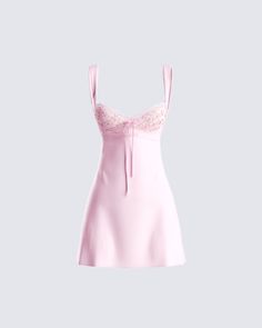 Our MABEL dress, now in pink for all our barbies 💅 Complete with a satin bow front detail, an A-line style, and lace overlays at bust cups - this dress is really all you need for all your doll activities 💗 White Corset Dress, Cute Homecoming Dresses, Pink Mini Dress, Grad Dresses, Hoco Dresses, Pink Mini, Pink Mini Dresses, Lookbook Outfits, Printed Mini Dress