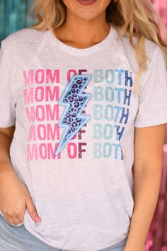 Mom of Both Bolt Tee – Vitamin Sea Boutique LLC Mom Of Both, Boy Mom, Charming Charlie, Style Gift, Gift Collections