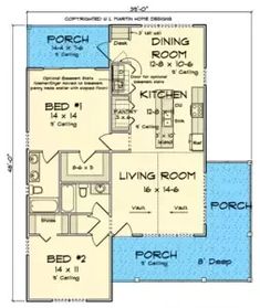 the floor plan for a two story house with an attached garage and living room area