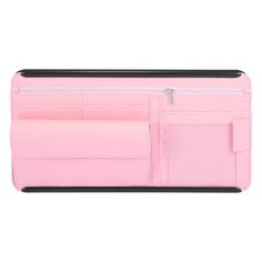 Feature: The sun visor organizer with sunglasses case, storage nets and zipper storage bag, can store some small items, such as flashlight, pens, pencils, small notepads, cards, glasses, business card holders, etc, keeps your car clean and tidy. The car sun visor storage bag is made of PU Leather, durable, dustproof and easy to clean. Sunglasses case does not interfere with driving sight range, convenient to put on or take off glasses before driving. The back of the car visor organizer is fixed Portable Pink Organizers For Storage, Pink Portable Storage Organizers, Pink Organizers With Pen Holders For Storage, Pink Travel Case With Pen Slots, Pink Travel Cases With Pen Slots, Travel Organizer With Pen Holders, Rectangular, Rectangular Travel Organizer With Pen Holders, Car Visor Organizer, Visor Organizer