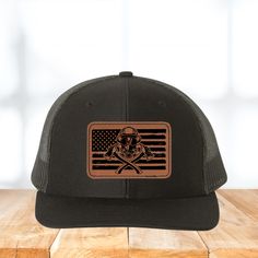 Custom Richardson Hat six panel snapback trucker hat with leather patch. Patches are laser engraved and made out of PU material. These patches are non-washable. Please do not submerge these in water. Damage to your patch could occur. Patch Size: 2" x 3" Patches are made to order. TAT - 7-14 Business days Trucker Style 5-panel Hat With Leather Patch, Black Trucker Hat With Leather Patch, Trucker Snapback Hat With Patches And Curved Bill, Trucker Hat With Leather Patch And Flat Brim, Outdoor Trucker Snapback Hat With Patches, Black Trucker Hat With Leather Patch And Curved Bill, Trucker Baseball Cap With Leather Patch, Trucker Hat With Leather Patch And Curved Brim, Outdoor Trucker Hat With Leather Patch And Flat Bill