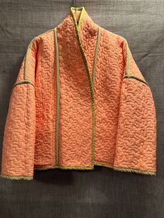 Reversible Cotton Outerwear For Fall, Reversible Long Sleeve Spring Outerwear, Orange Patchwork Outerwear For Spring, Quilt Coats, Boho Jacket, Quilted Coat, Womens Jackets, Art Collection, Bathing Beauties