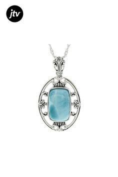 16x10mm Cushion Cabochon Larimar Sterling Silver Pendant With 18"Singapore Chain. Measures Approximately 1.46"L x 0.81"W. 3mm bail. Lobster clasp with 2"extender. Cubic Zirconia Bracelet, Yellow Gemstones, Moissanite Necklace, Pendant With Chain, Zirconia Earrings, Fine Jewelry Bracelets, Pearl Gemstone, Fashion Jewelry Earrings, Fine Jewellery Necklace