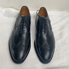 Like New/ Never Worn But Has A Few Scuffs From Being Stored Without Box. The Inner Has Some Scuffs But Can't Be Seen When Worn. See Pics. Classic, Preppy, Work, Career, Academia, Corporate, Office, Corporatecore, Wedding, Minimalist, Dressy Shoes. Size 10.5 Designer Brogue Oxfords For Business, Designer Oxfords With Brogue Detailing For Business, Designer Wingtip Oxfords For Business, Designer Wingtip Office Dress Shoes, Designer Wingtip Dress Shoes For Work, Designer Wingtip Dress Shoes For Office, Classic Italian Crafted Dress Shoes For Business, Classic Italian Business Dress Shoes, Designer Wingtip Oxfords For Formal Occasions