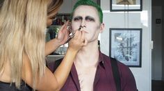 Joker Suide Squad Costumes, Joker Suide Squad Makeup, Halloween Men Beard, Jared Leto Joker Makeup, Diy Joker Costume, Joker Face Paint, Joker Makeup Tutorial, Halloween Joker, Jared Leto Joker