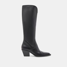 RAJ WIDE CALF BOOTS BLACK LEATHER