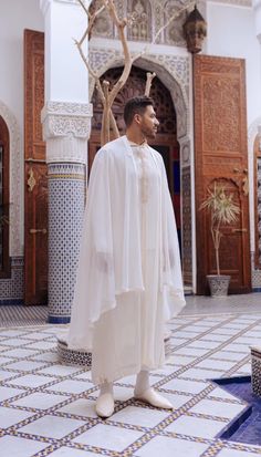 Islamic Outfits Men, Islamic Outfits, Moroccan Outfit, Arabic Outfit, Moroccan Clothes, Element Project, Japanese Mens Fashion, Civil Marriage