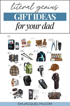 the ultimate gift guide for father's day, with text overlaying it