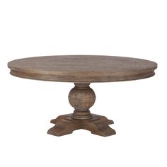 Chatham Downs Spanish Gray Round Pedestal Table - World Interiors 72 Inch Round Dining Table, Mango Wood Dining Table, Dining Table Wood, Weathered Teak, Wood Pedestal, Beautiful Rooms, Pedestal Dining Table, Solid Wood Dining Table, Pedestal Table