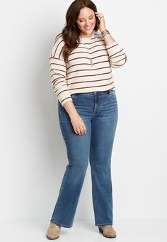 Clothes For Women Over 60, Popular Jeans, Sixty And Me, Maurices Plus Size, Cato Fashion, Fashion Articles, Plus Size Models, Womens Jeans, Jeans Womens