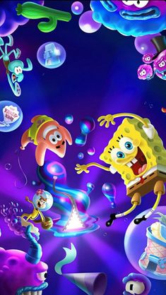 the spongebob game is being played on an iphone