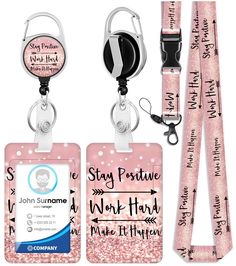 PRICES MAY VARY. 【Detachable & Adjustable】: The 20.87 inches lanyard is removable .23inch retractable id badge reel. Metal carabiner hooks and belt clip to firmly clip on belts, pockets, and backpacks. 【Aesthetic & Practical】:This holder with the unique design makes your personality and shows your professionalism at the same time. 【Durable Badge Holder】: Made of ABS material, which is sturdy and lightweight. Max load weight 4.5oz, or 8 keys. Durable feature make your badge secure. 【Stronger Badg Backpacks Aesthetic, Name Tag Lanyards, Inspirational Quotes Cards, Card Name, Cute Inspirational Quotes, School Supply Labels, Teacher Student, Id Badge Reels, Girly Accessories