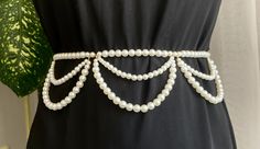 - Handmade pearl waist chain belt - Perfectly styled with skirts, dresses and pants. - Never worn Suitable for waist sizes 67-75cm. For different sizes, you can send a message or send message Instagram. Pearl Waist Chain, Waist Chain Belt, Pearl Belt, Handmade Belt, Style Feminine, Wedding Sash Belt, Handmade Belts, Belt Vintage, Wedding Belts