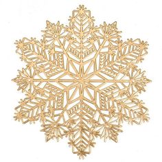 a golden snowflake on a white background