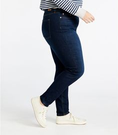 Women's BeanFlex Jeans, Favorite Fit Pull-On | Jeans at L.L.Bean Elastic Waist Jeans, Pull On Jeans, Pants Jeans, Pull On Pants, Ll Bean, Petite Size, L L Bean, Stretch Jeans, Jeans Pants