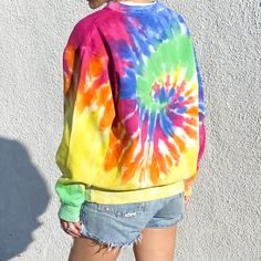 Good Day is expanding our selection! We are now offering hand-dyed tie-dye sweatshirts in the same great quality you've come to expect. Our unisex sweatshirts come in two vibrant designs and have a soft fleece inner layer. Brighten up your look by pairing with your favorite jeans or comfy sweats. Perfect for holiday gifting! Content: 80% Cotton/20% Polyester Size and Fit: Adult Unisex S-L. These sweatshirts will hit just below your waist if you take your normal size. Size up if you're looking fo Spring Tie Dye Relaxed Fit Sweatshirt, Tie Dye Hand Dyed Crew Neck Sweatshirt, Casual Rainbow Crew Neck Sweatshirt, Hand Dyed Tie Dye Crew Neck Sweatshirt, Hand Dyed Tie-dye Crew Neck Sweatshirt, Hand-dyed Tie-dye Crew Neck Sweatshirt, Casual Multicolor Hand Dyed Sweatshirt, Tie Dye Crew Neck Washed Sweatshirt, Tie-dye Washed Crew Neck Sweatshirt