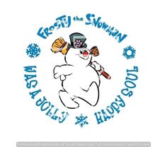 the logo for frosty the snowman has an image of a bear holding a baseball bat