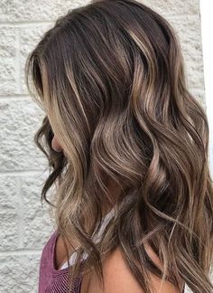 Dark Brown Hair With Blonde Highlights, Balayage Hair Color Ideas, Rambut Brunette, Balayage Blond, Balayage Hair Color, Brown Ombre Hair, Blond Balayage, Balayage Blonde