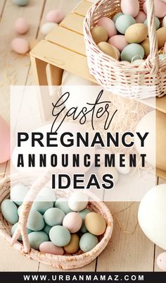 CUTE PREGNANCY ANNOUNCEMENT IDEAS FOR EASTER Easter Baby Reveal Ideas, Easter Baby Announcement Sibling, Expecting Baby Announcement Ideas, Easter Basket Baby Announcement, Spring Baby Announcement Ideas, Suprise Pregnancy Announcement, In Person Pregnancy Announcement, Baby Announcing Ideas To Family, Easter Egg Baby Announcement