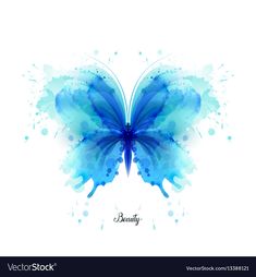 a blue butterfly with white spots on it's wings