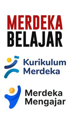 three different logos with the words merdeka beljaar and kurukulm merdelka