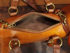 Leather Baguette Bag With Top Carry Handle, Leather Pouch Baguette Bag With Top Carry Handle, Women Shoulder Bag, Genuine Leather Purse, Vintage Purse, Satchel Purse, Bag Vintage, Cute Dog, Handbags For Women