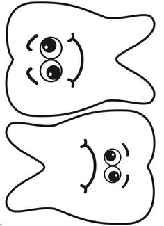 two cartoon faces with eyes and noses