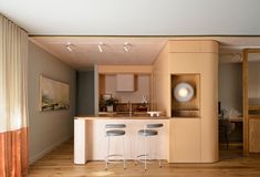 Studio Johnston - Maddison | Habitus Living Built In Booth, Yellow Side Table, Australia House, Block Of Flats, Australian Interior Design, Interior Design Awards, Kitchen Benches