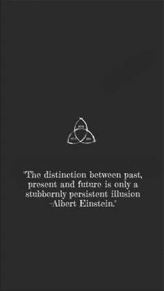 a quote from albert emerson on the distance between past, present and future