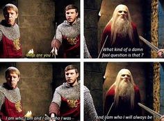 THIS SCENE OMG!! Old Merlin is one of my favorite parts of the series Old Merlin