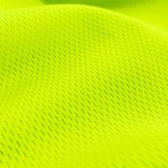 close up view of neon green fabric